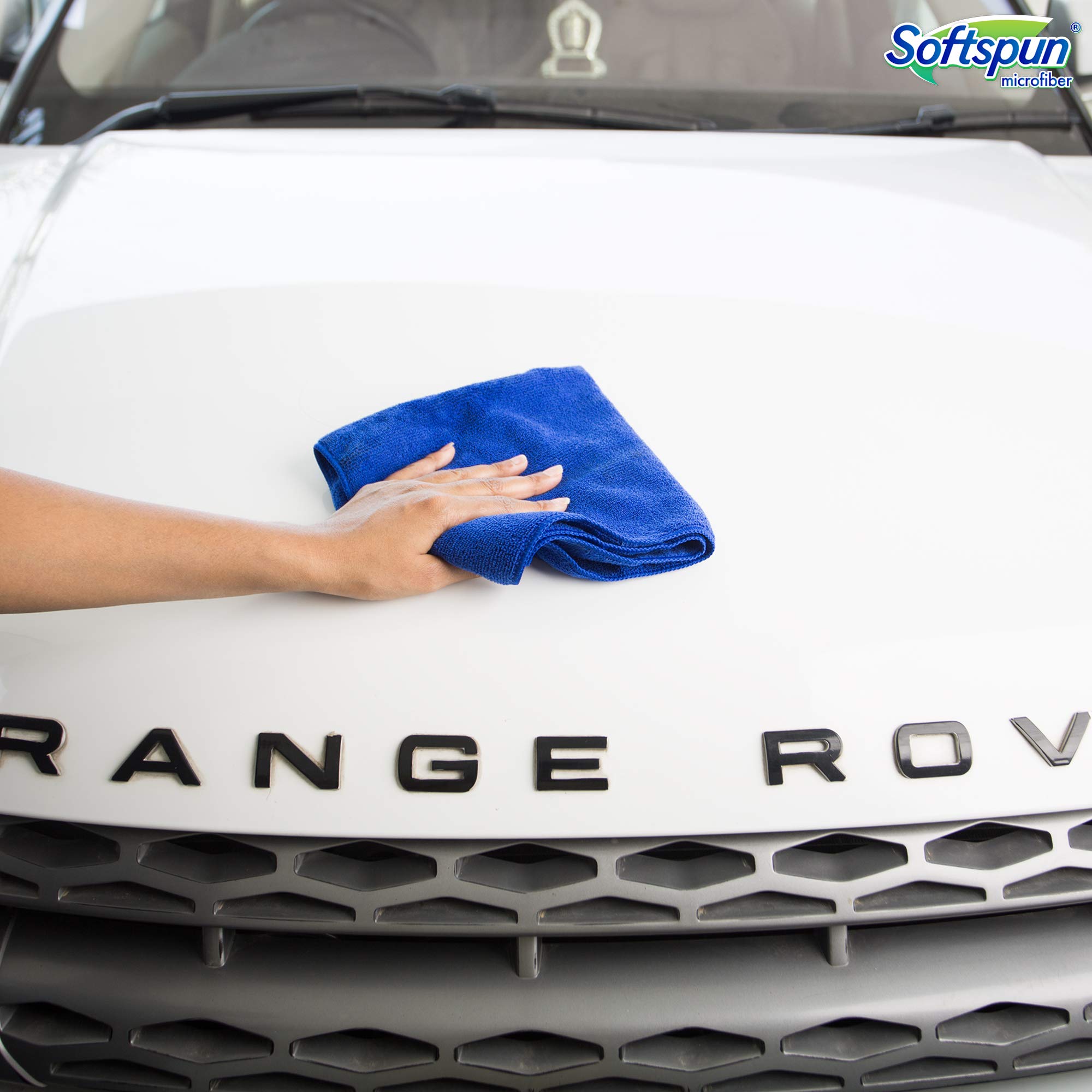 SOFTSPUN Microfiber Cloth 5pcs 40x40cms 340 GSM Multi-Color! Thick Lint & Streak-Free Multipurpose Cloths Automotive Microfibre Towels for Car Bike Cleaning Polishing Washing & Detailing. - Image 7