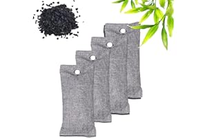 DTXDTECH Charcoal Bags, Bamboo Bag 4 pack, 4x75g Air Purifier And deodorize, Charcoal Air Purifying Bags