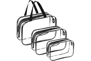 AKONE Spielzeug Aufbewahrung 3 Stück, Spielzeug Bag Organizer für Kinder, Spielzeug Speicher Storage Bag mit Reißverschluss und Griffen, PVC Transparenter wasserdichte Reise Kulturbeutel für Familie