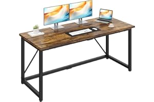 JUMMICO Scrivania 160 x 60 cm Scrivania per Computer, per Ufficio,Postazione Lavoro, Tavolo da Lavoro Piano di Lavoro, Adatta per l'ufficio o il Soggiorno