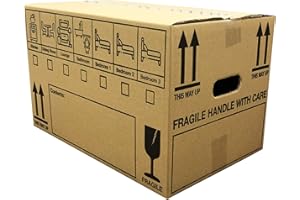 STORM TRADING GROUP 10 Strong Cardboard Moving Packing Storage House Boxes 47cm x 31.5cm x 27cm 44 litres