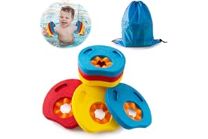 Swimming Armbands Set 6Pcs Swimming Float Discs with Storage Bag Luchild Kids Arm Float Discs EVA Foam Swimming Discs Colorful Buoyancy Circles Rings Float Disc for Child Training Learning, 2-6 years