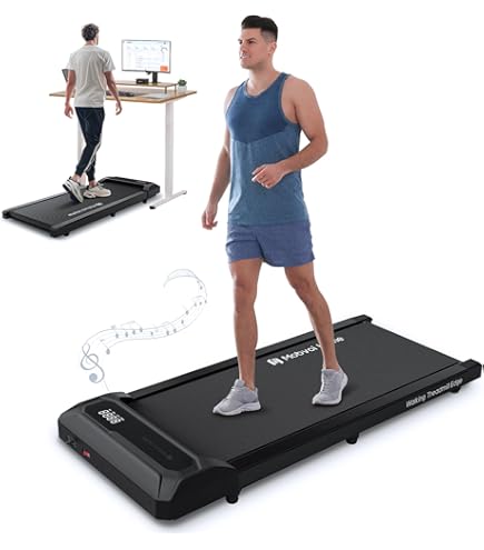BLACK LORD Laufband für Zuhause, Walking Pad, Klappbares Untertisch-Laufband mit Armlehne (119 x 48,5 x 103 cm, 1-tlg), mit Bluetooth, Fernbedienung, Lautsprecher, 1-12km/h