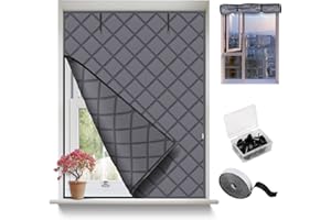 EFUTURETIME Winter Isolierte Fensterabdeckung 160 X 120 cm, Windows Winterizing Kit Schallschutz Winddicht Fenster Isolierung Hält Warm für Zugige Fenster in Dachböden, Wohnmobil, Kellern, Garagen