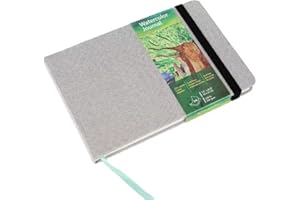 tumuarta Watercolor Journal, 300 GSM, 14x21CM, 25% Cotton Paper, Cold Press, 24 Sheets, Acid Free, Watercolor Paper Sketch Books for Use As Mixed Media Pad