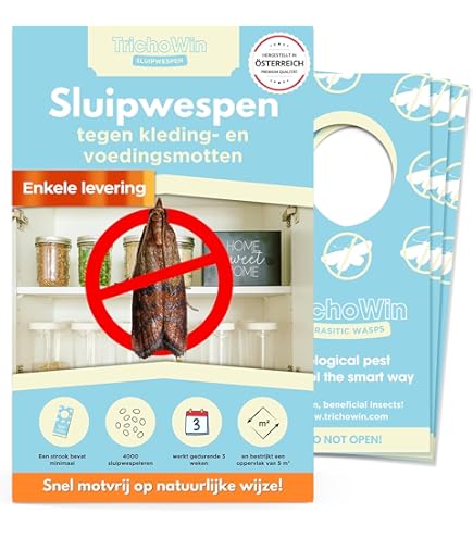 Hey Nature levensmiddelen mottenval, 12 stuks, insecticide-vrije voedselmottenval met maximaal aantrekkingseffect voor het opsporen van besmettingen, controleval tegen voedselmotten