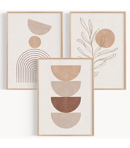 Lot De 3 Affiches / Posters Triptyque - Paysages Boho 3617681359296 Bordure Noire 3 Affiches 70x100 Cm Cadres Non Fournis 92862364