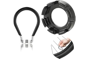 Nokwocy 2 Tiraraggi Bici Universale, Bicicletta Tiraraggi, Bicicletta Tiraraggi Bicicletta Chiave Tiraraggi 6 in 1 Tira Raggi Regolazione dei Cerchioni 10-15G per Raggi per Bicicletta(Nero)