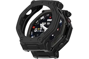 BoerHang Pokrowiec kompatybilny z Amazfit T-Rex 3 Pro 48 mm, miękka TPU półosłona, ochrona przed wgłębieniami, odporna na wstrząsy i upadki. (czarna)