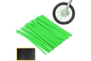 KARELLS 72 Piezas Reflectores de Radios de Bicicleta, Pegatinas de Alta Visibilidad para Rueda, Reflectantes para Radios, Verde