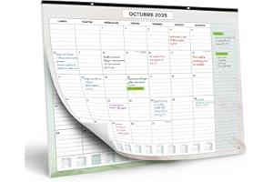 Calendario de Pared 2026 – Calendario Mensual de Sobremesa Smart Panda – Noviembre 2025 a Diciembre de 2026 – Vista de un Mes – 33 cm x 43 cm