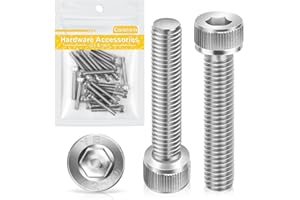 Viti a testa cilindrica M5 x 30 mm con esagono incassato, 20 pezzi, Caianwin DIN 912 in acciaio inox (A2 V2A) per macchine industriali, veicoli a motore, edilizia