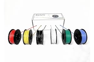 OKANEMOQI 0.2mm² Cavo Elettrico Filo di Rame 24 AWG PVC Cavi Elettrici 6 bobine di diverso colore 6 metri Flessibile Silicone Resistenza Alle Alte Temperature con 600 V (24AWG)