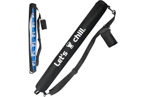 FALUCKYY Golf Beer Cooler Sleeve Bag, 8 Can Insulated Leakproof Cooler Bag, Portable Golf Accessories for Men, Outdoor Sports & Camping, Black, 32 Inch, Durable Golf Gifts for Father/Boyfriend