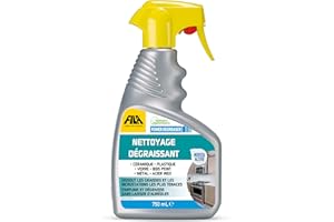 FILA Surface Care Solutions, POWER DEGREASER, Degraissant Cuisine, Spray Nettoyant Barbecue et Grille de Four, Nettoyant Chaine Velo, Adapté à la Hotte Cuisine et Insert Cheminée Vitre, 750ml