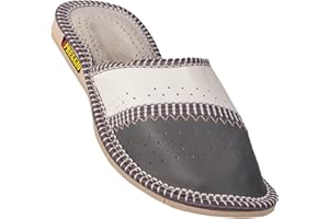 APREGGIO damskie skórzane kapcie zamknięte palce stylowe ręcznie wykonane solidne gumowe podeszwa wygodne miękkie 100% naturalny produkt