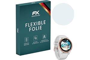 atFoliX Schutzfolie kompatibel mit Garmin Vivoactive 4s Folie, ultraklare und flexible FX Displayschutzfolie (3X)
