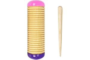 A-Star Shaker en bois Grattoir Maraca Guiro avec batteur - Instrument de percussion rythmique