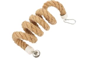 FRCOLOR Juguete de Cuerda Colgante, Jaula de pájaros, Columpio, Cuerda para pájaros, Cuerda elástica, Juguete para Loros, Cuerda para papagayos, Soporte para Loro pequeño