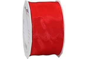 C.E. Pattberg Präsent Lyon - Cinta de tafetán (60 mm, 25 m), color rojo