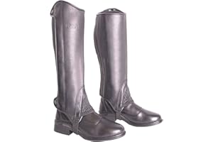 AK RIDING SPORTS AK OSCAR Real Leather Side Zip Horse Riding Half Chaps AKRS-1650