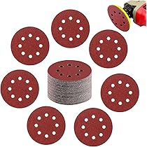 Rodopi® 100x Korrel 120 Schuurpapier 125mm - 8 gats Excentrisch Schuurmachine
