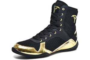 BLBK Boxing Shoes Mens Deep Squat Shoes Wrestling Shoes Combat Boxers Trainers Breathable Boxing Boots Wrestling Shoes for Men Junior