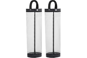 HANMIR Plastiktütenhalter, 2 Packungen, Netz-Hängeaufbewahrungsspender, faltbar, atmungsaktiv, waschbar, zum Aufhängen von Müllbeuteln, Organizer für die Küche, Plastiktütenaufbewahrung