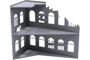 Ruined Building, Terrain Scenery for Tabletop 28mm Miniatures Wargame, 3D Printed and Paintable, EnderToys