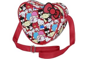 KARACTERMANIA Sanrio Hello Kitty Friends-Borsa a Tracolla Cuore Casual, Multicolore, 21 x 15,5 cm