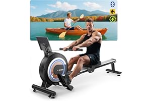 ‎WENOKER Wenoker Rudergerät für Zuhause, Magnetisches Rudergerät mit APP & LCD-Display, 32 Widerstandsstufen, Leises Heimrudergerät für Cardio-Training, 160 kg Belastbarkeit, Vertikal Verstaubar