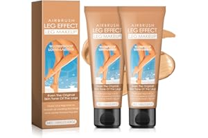 ROWPHYA 2 Stück Wasserfestes Bein-Make-up ohne Übertragung,Wasserfestes Bein-Make-up,Tattoo Abdecken Wasserfest, Grundierung für Körper-Make-up, zur Tattoo-Abdeckung (mittleres Gold)