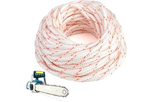 JOYRAY 10 Meters Lawnmower Pull Cord Set 3.5mm Nylon Recoil Starter Rope Universal Replacement Strap Ropes Kit for Home Outdoor Gasoline Engine Work Tools Craftsman Chainsaw Lawn Mower Trimmer Spare Use