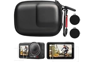 Veftsvy DJI Osmo Action 5 Pro Case Kit, torba do noszenia, folia ochronna na wyświetlacz 9H, silikonowa osłona obiektywu – odporna na uderzenia, zarysowania, pyłoszczelna, wszechstronna ochrona