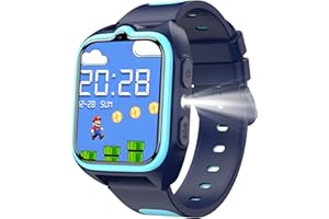 Yxtel Smartwatch Kinder, 4G LTE unterstützt Sprachanrufe, Gruppenchats & SOS-Notruf,GPS Live-Ortung & Schulmodus,IP67 Wasserdicht,Taschenlampe & Schrittzähler,Für Jungen & Mädchen