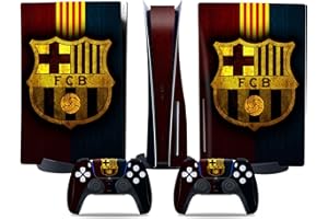 Kit de vinilos Extra Resistentes MaD Vision® para PlayStation 5 (PS5) Disc| Set de vinilos Mate para Consola + 2 mandos - para FC Barcelona Diseño