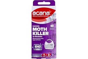 2x Acana 2675-1 Hanging Moth Killer and Lavender Freshener - White (Pack of 4)