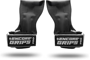 ‎ENCORE GRIPS Encore Grips® Zughilfen für Krafttraining Fitness Bodybuilding Gewichteheben Kraftsport Lifting, mit Handgelenk Handbandage Gewichte Training Handschuhe Griffe Gym Equipment