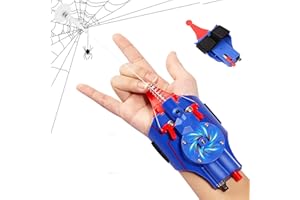 PZLYGHK Spider Web Shooter, Spider Handschuhe Spinnennetz,Web Launcher String Shooters Toy [9,8 Fuß Reichweite] Superhelden-Rollenspiel-Spielzeug Tolles Geschenk für Männer und Kinder (Blau)