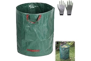 MIAYICAL Sacchi per Rifiuti da Giardino, Borsa da Giardino Professionale, Borsa da Giardinaggio Pieghevole, Sacchi per Rifiuti da Giardino Resistenti, Sacco Raccoglifoglie Pieghevole, Borsa da Giardinaggio