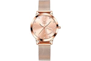 OLEVS Ladies Ultra Thin Watches, Big Dial Stainless Steel Mesh Strap Casual Ladies Watch, Japanese Quartz Waterproof Watch for Women, Ladies Dress Watch with Date