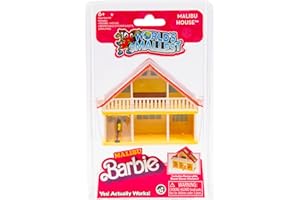 Giochi Preziosi World'S Smallest - Barbie La Casa Di Malibu Mini Playset Composto Dalla Casa Di Malibu 1 Mini Personaggio Casuale Tra Barbie E Ken, Stickers, Per Bambini A Partire Da 6 Anni