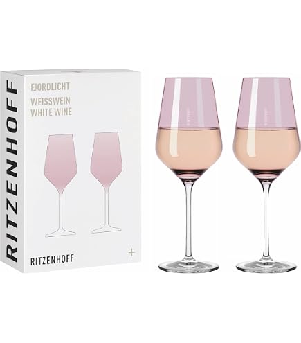 Verres à Vin Blanc Ritzenhoff 300 Ml - Set De 2, Motif Cercles Aquarelle - Fabriqué En Allemagne, Lave-Vaisselle - 13
