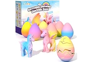 COODOO Uova Arcobaleno che Si Schiudono con Unicorni per Bambini - 6 Giocattoli Unicorno per Ragazzi e Ragazze, Idee Regalo per Pasqua o Compleanno per Bambini dai 3+ Anni - Regali per Bambine di 3 4 5 6 7 8
