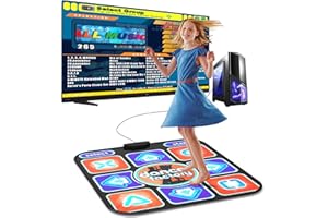 BEBAPOW USB Dance Mat for PC/Computer, Upgraded Dance Pad for Home Entertainment & Exercise, Dancing Game Installer Included, Only Compatible with Windows System (Pattern-B)