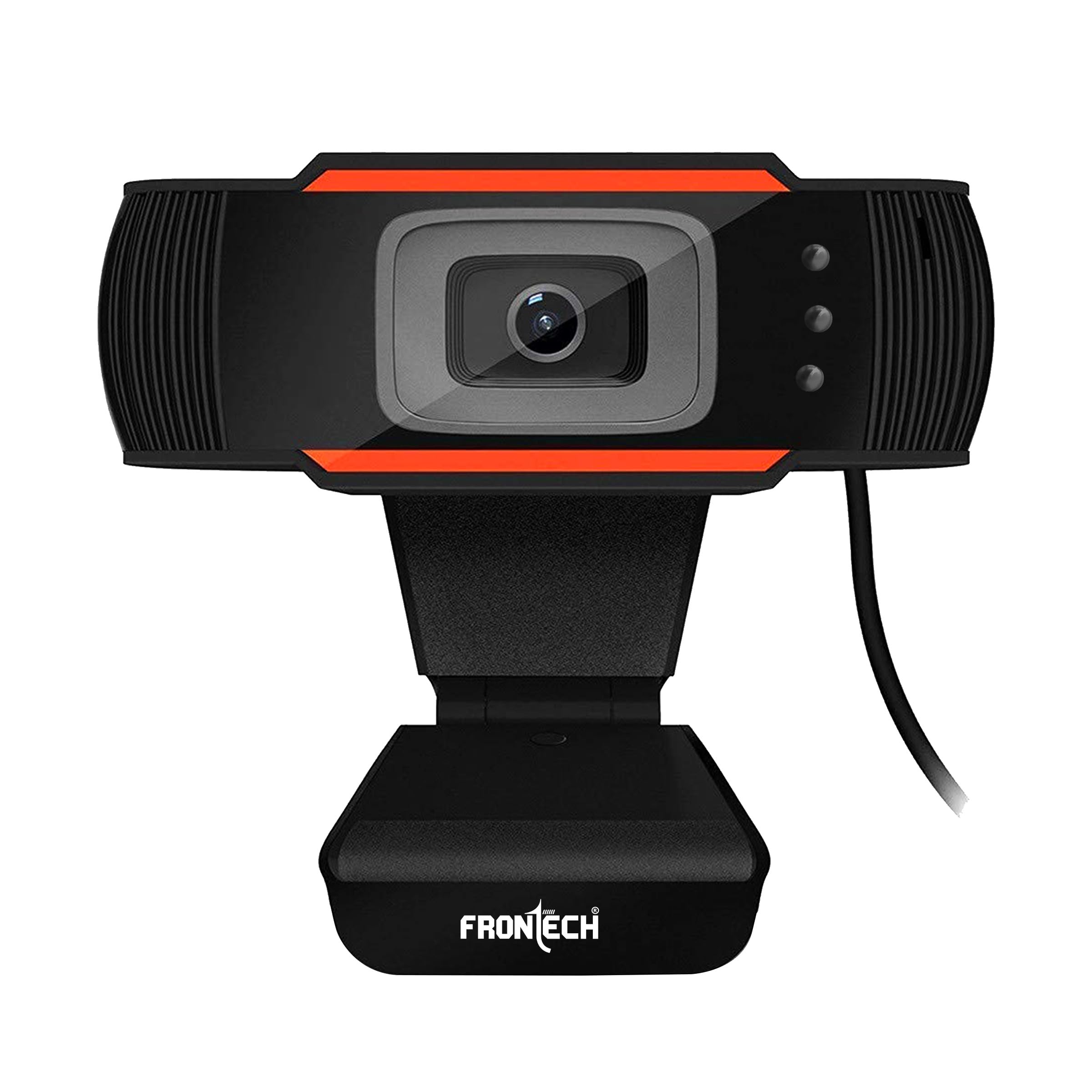 FRONTECH Webcam 2255 - HD 720p, Driverless DSP Chip, 4X Digital Zoom - Crystal Clear Video Calls CMOS Sensor|Built-in Mic| LE