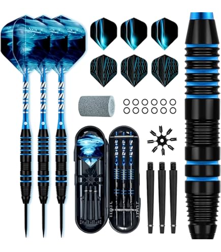 sanfeng Professionele 3-pack 22 gram stalen tip dartset met paarse sanfeng Professionele 3-pack 22 gram stalen tip dartset met paarse
