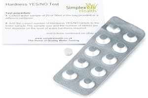 SimplexHealth Total Hardness Water Test YES/NO (10 Tablets) Water Softener Test kit