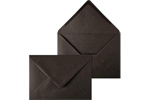 Netuno 50 kuvert mörkbrun B6 12,5x17,5 cm stilren och lyxig | 115g färgat papper · eleganta bruna brevkuvert för inbjudningar