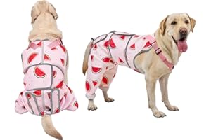 Arblina Hundebody Nach OP, Atmungsaktiv Hund Recovery-Anzug für Hinterbeine, OP Body Hund für Kleine/Mittlere/Große Hunde, Männlich/Weiblich Hunde Onesie Nach der Operation, Rosa XL